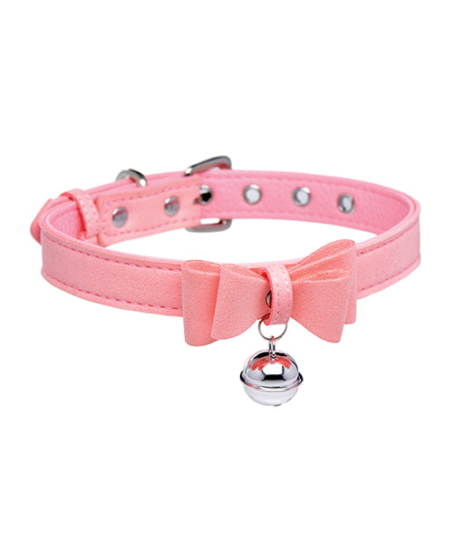 Pink Kitty Bell Choker Collar