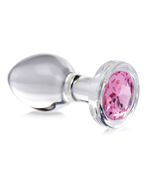 Pink Gem Glass Anal Plug
